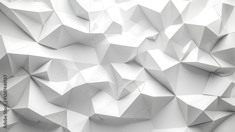 Aufkleber abstract white geometric texture background