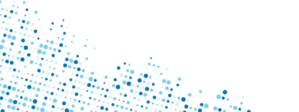 Abstract blue background with a dot texture and chaotic mosaic ornament. Linear pattern of small dots included. Ideal for banners, posters, websites, and social media frames. Vector illustration