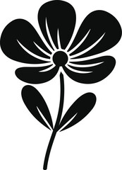 Flower vector silhouettes