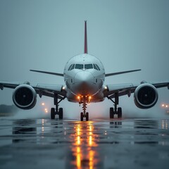Naklejka premium airplane at the airport
