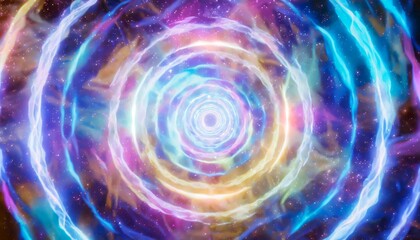 Glowing Colorful Neon Dimensional Portal Effect Background