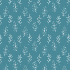 Obraz premium Hand drawn vector abstract pattern. Seamless floral pattern. Suitable for bed sheet design, clothing, wrapping paper, invitation background. Elegant seamless