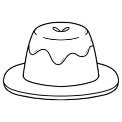 pudding illustration hand drawn outline vector