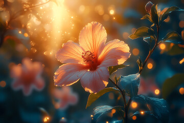 Illuminated Blossom, A Luminous Floral Portrait in Gentle Sunlight
