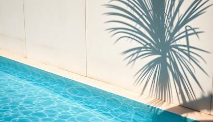 Obraz premium Serene Poolside Summer Shadow