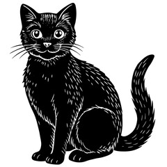 Cat Vector Silhouette Set. Collection of Feline Silhouettes & Graphics.