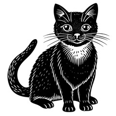 Cat Vector Silhouette Set. Collection of Feline Silhouettes & Graphics.