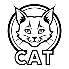 Cat Logo Design Vector. Stylish Feline Silhouettes & Icon Set.