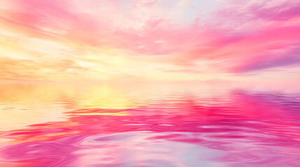 Obraz premium Serene sunset background with pink and golden sky