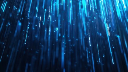 Background of blue lines blurred letters falling