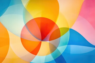 Obraz premium Abstract geometric spiral design in vibrant colors