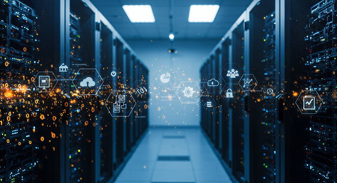 Data Center Innovation: Cloud Computing, Cybersecurity, & Server Management for Scalable Digital Infrastructure Solutions.