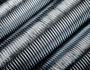 close up fo coiled metal springs for background steel coil springs