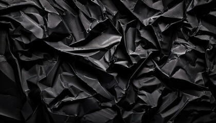 black crumpled paper texture background and wallpaper