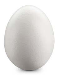 White chicken egg isolated on a white background. Egg with clipping path