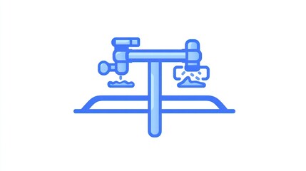 Obraz premium Industrial process liquid and powder mixing