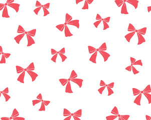 Vector pattern of pink girlish
bow. A bow for hair decoration. The tapes are insulated. Fashion accessories for girls. Cute collection of hairstyle elements. Collection of bows. Background for the des