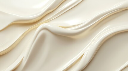 Obraz premium Cream for cosmetics, smoothly isolated and elegantly spread with sharp edges.