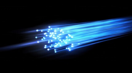 Blue shining fiber optic.