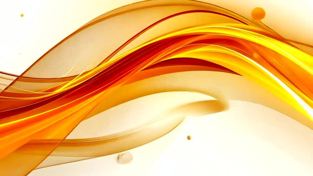 Abstract orange and yellow wave design on white background