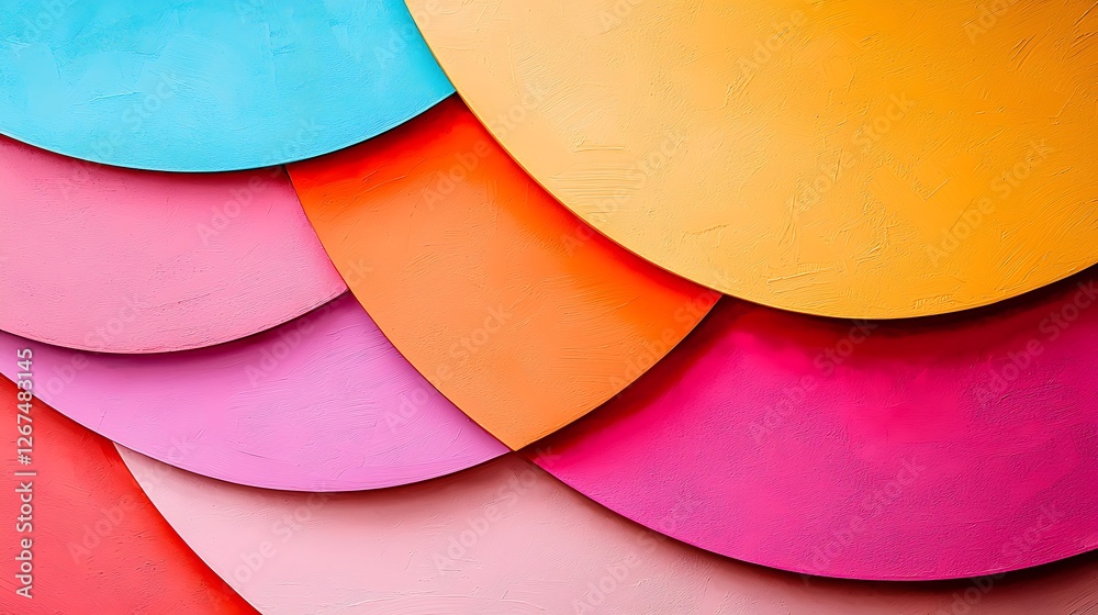 Poster colorful overlapping circles, abstract design, texture background, graphic design element