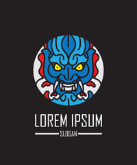 emblem monster logo icon for halloween sign