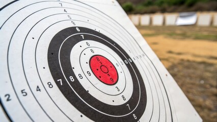 Shooting Range Target Close-up