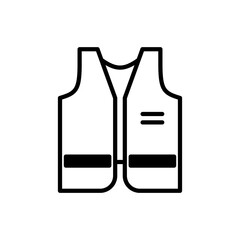 Working Vest Icon. Working Vest Vector Icon in line style design. Working Vest Symbol.