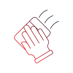 cleaning gradient outline icon with white background vector stock illustration