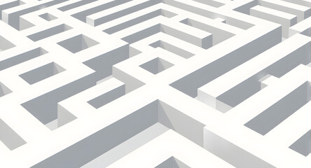 Abstract White Maze Structure