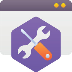 Gradient color illustration for Web maintenance