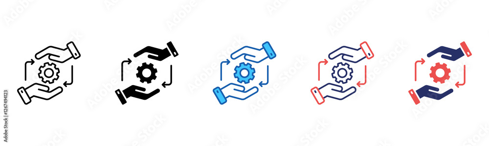 Poster Change Management icon sheet multiple style collection