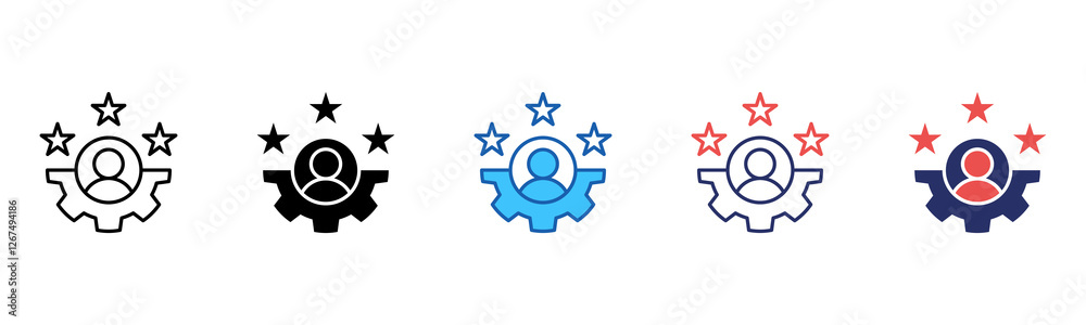 Poster expert icon sheet multiple style collection