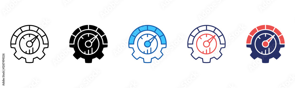 Poster Performance icon sheet multiple style collection