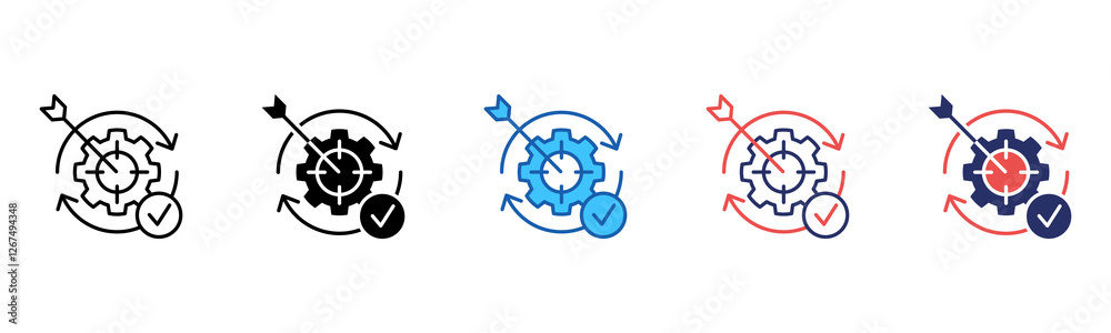 Poster Effective icon sheet multiple style collection