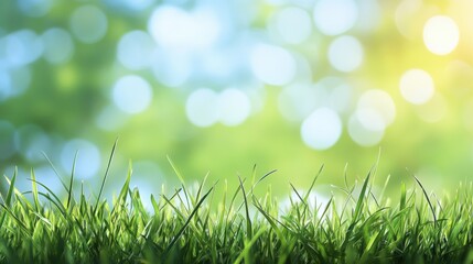Spring or summer natural abstract background with grass in the garden