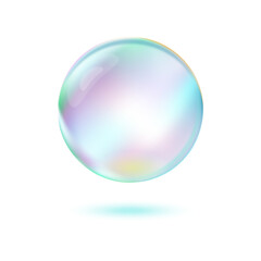 Rainbow glass ball, crystal, bubble.