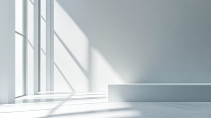 Fototapeta premium Abstract light grey background/interior. Copy space