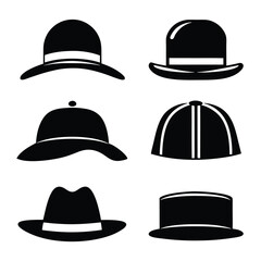Assorted Headwear Silhouette Set