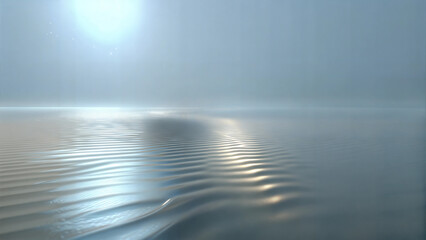 Obraz premium Tranquil sea surface under the sunlight representing ocean change