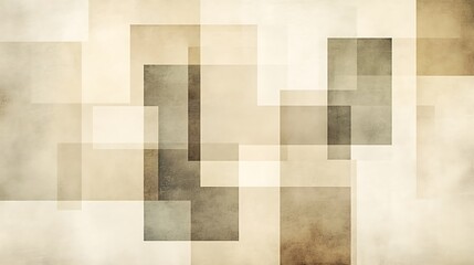 Abstract Beige and Brown Geometric Composition