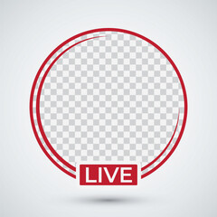 Social media frame icon avatar best for Live video streaming template