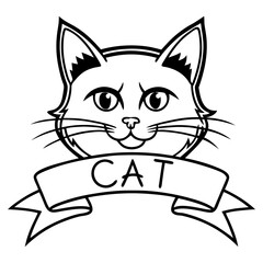  Cat Logo Design Vector. Stylish Feline Silhouettes and Icon Set.