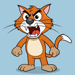 Aggressive Cat Vector Illustration. Fierce Feline Silhouettes & Wild Graphics.