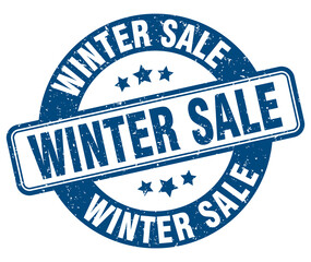 winter sale stamp. winter sale label. round grunge sign
