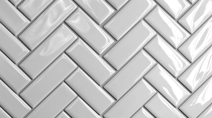 Glossy White Subway Tile Pattern for Interior Wall Design and Decor