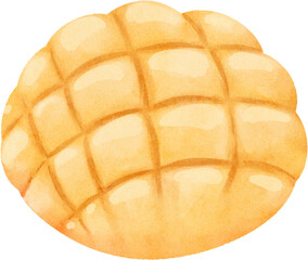 watercolor melon pan