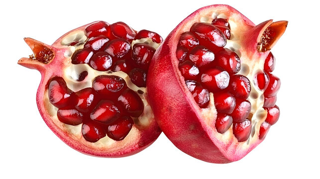 Fresh pomegranate seeds isolated on a transparent background, showcasing vibrant red color and texture, perfect for healthy food concepts, juice, and antioxidant-rich fruit photo.