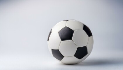 Naklejka premium White soccer ball against white background. Generated image