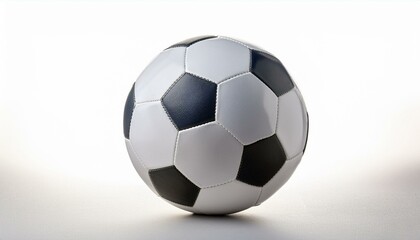 Naklejka premium White soccer ball against white background. Generated image